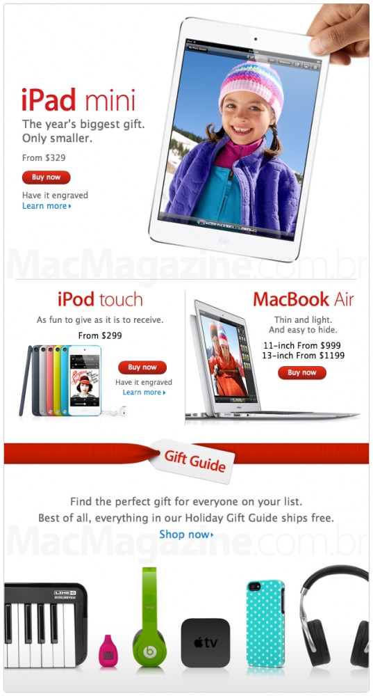 Apple Online Store americana preparada para o Natal