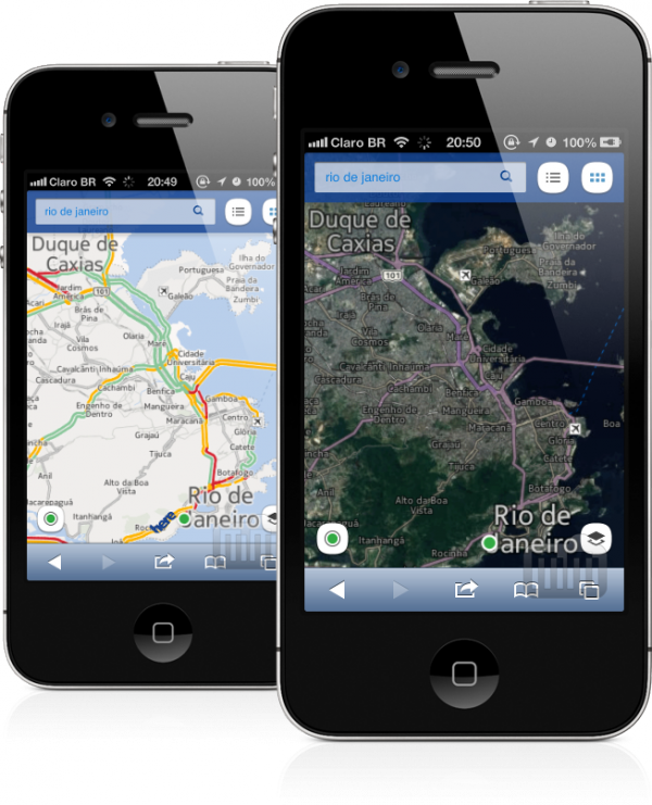 HERE  (mapas da Nokia) em iPhone 4S