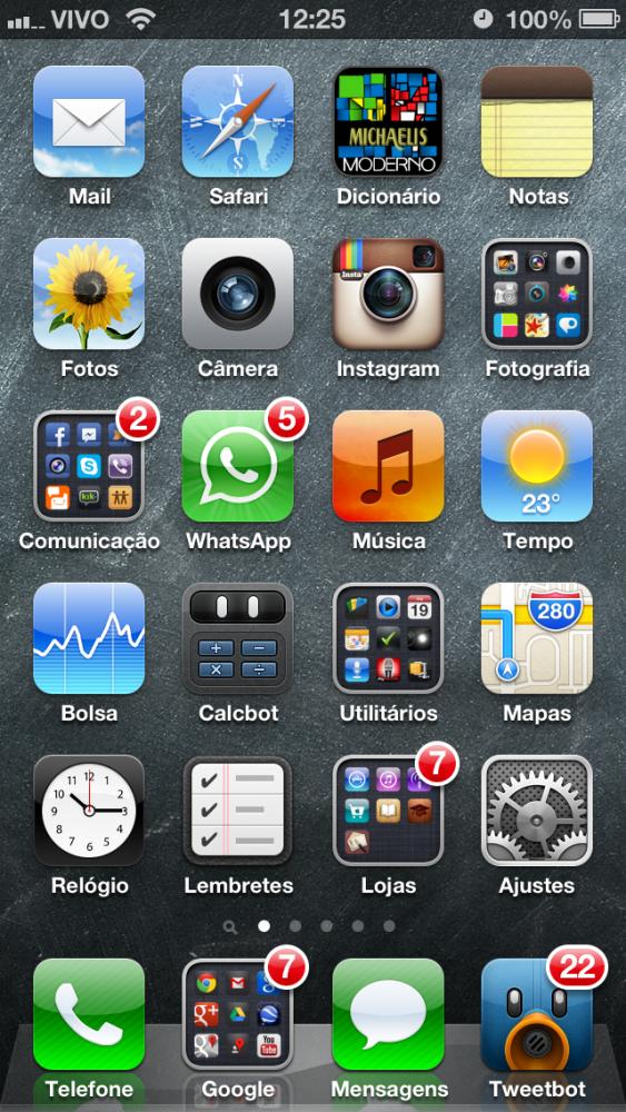Screenshot do iPhone 5