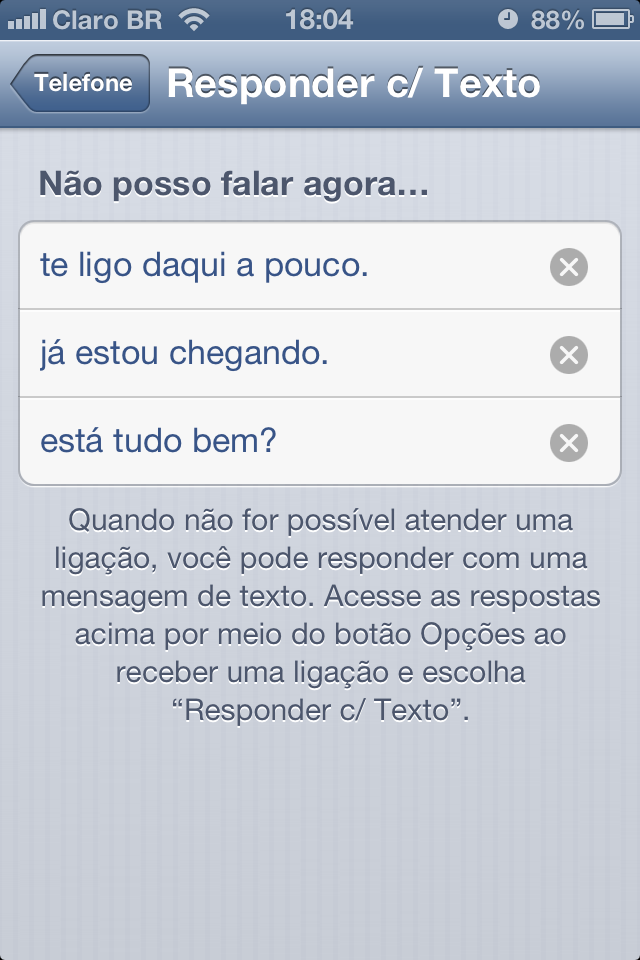 Recurso Mensagem no Telefone do iOS 6