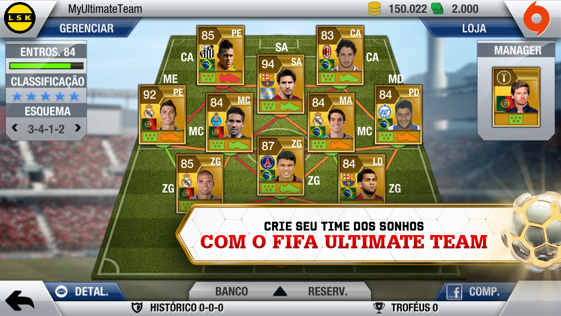 FIFA Ultimate Team (FUT) no FIFA 13 para iOS