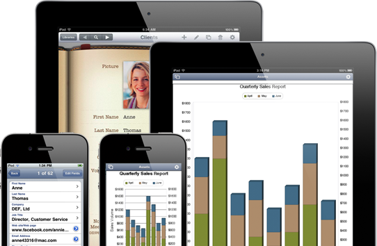 FileMaker Go em iPads e iPhones