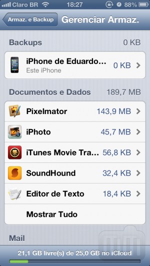iCloud no iOS