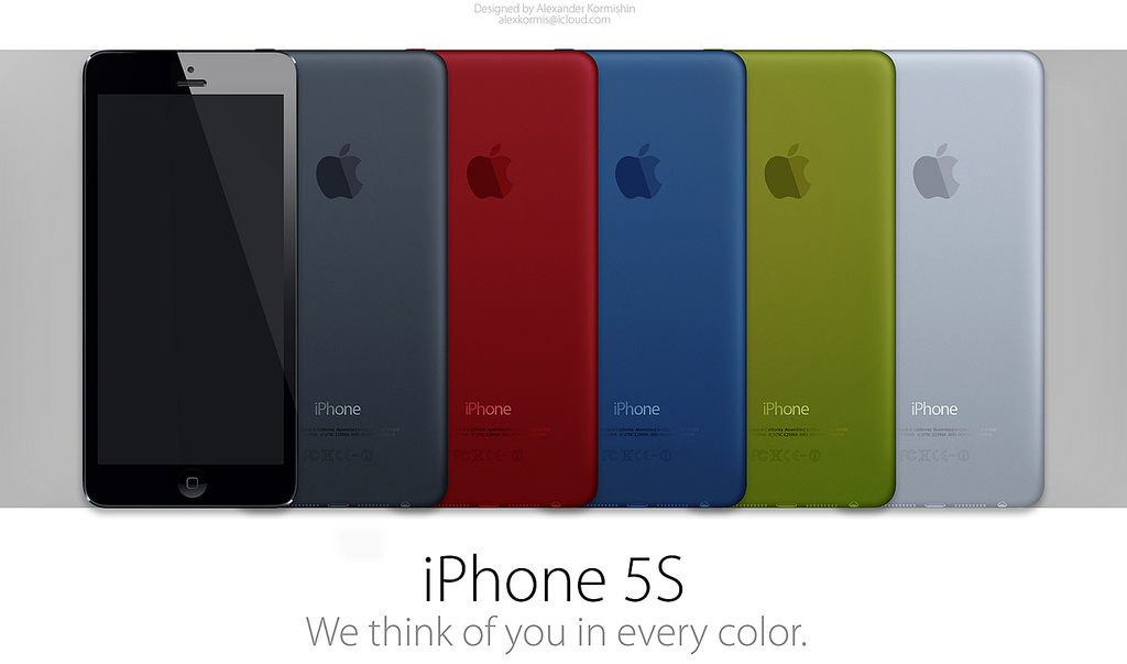 Mockup de iPhones 5S coloridos