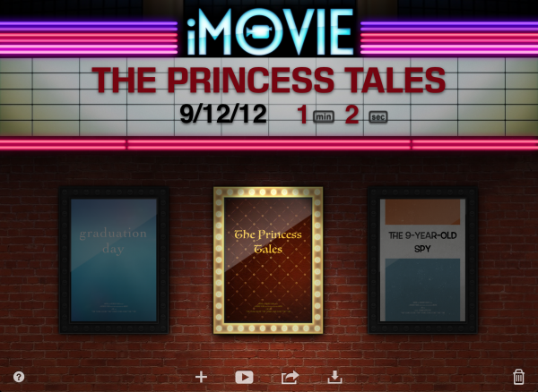 Screenshot do iMovie para iOS