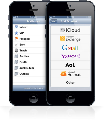 Configuração do Microsoft Exchange em iPhone 5