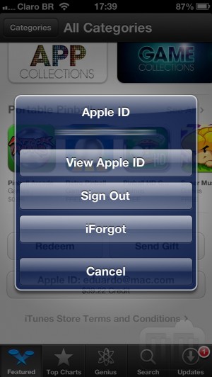 Restrições - Apple ID