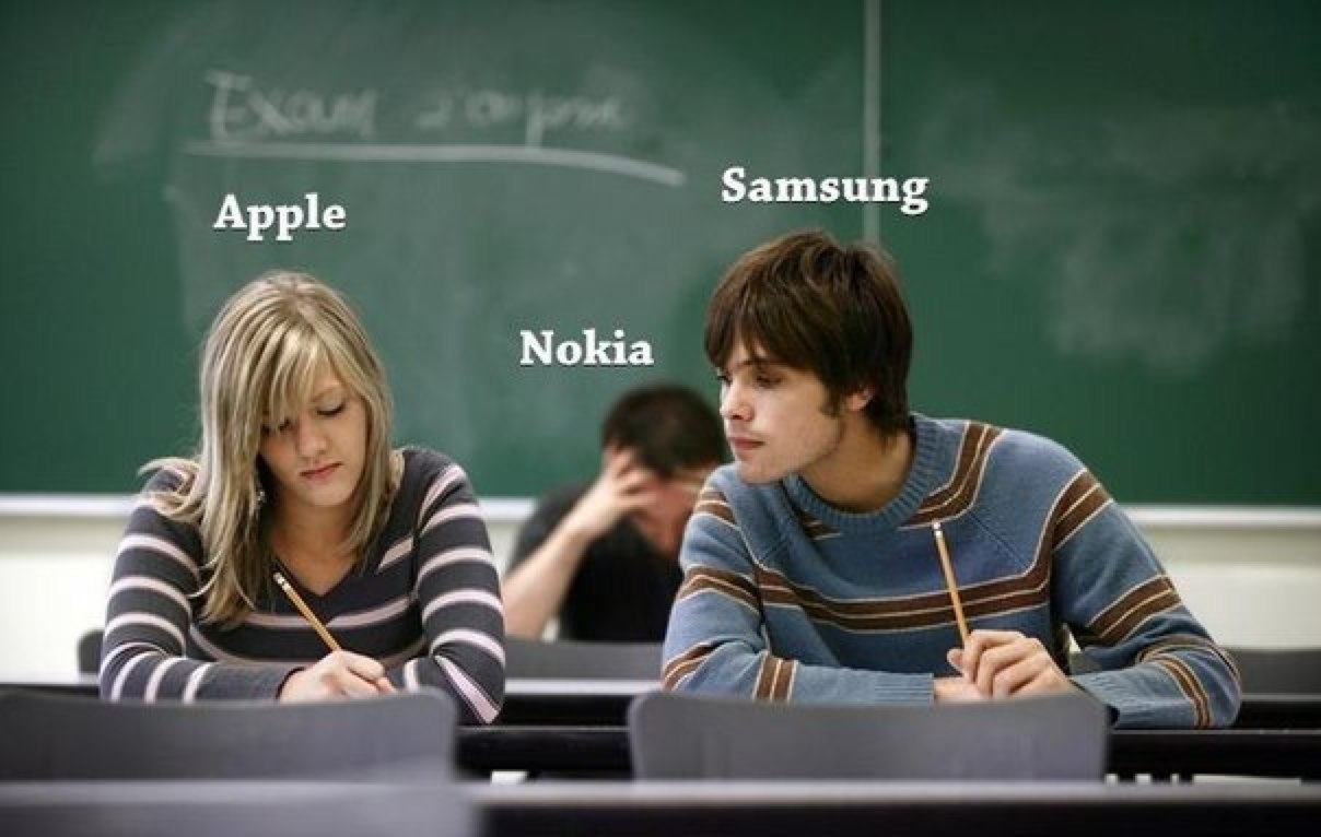 Sala de aula - Apple, Samsung e Nokia