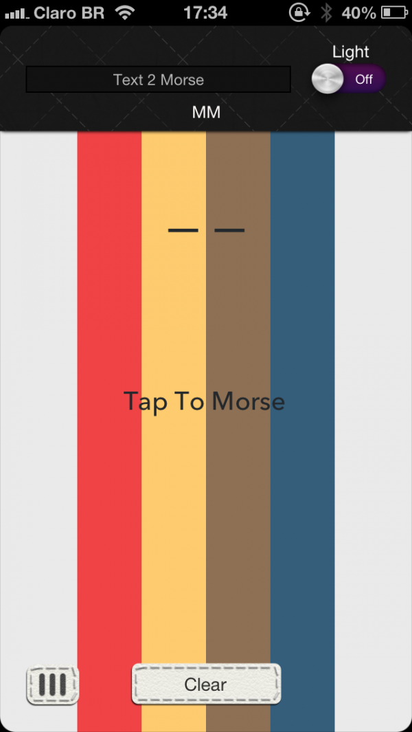 Screenshot do app Morsify