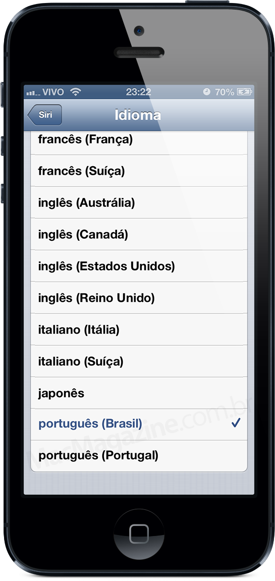 Siri em português