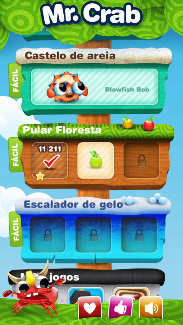 Screenshot do jogo Mr. Crab para iOS