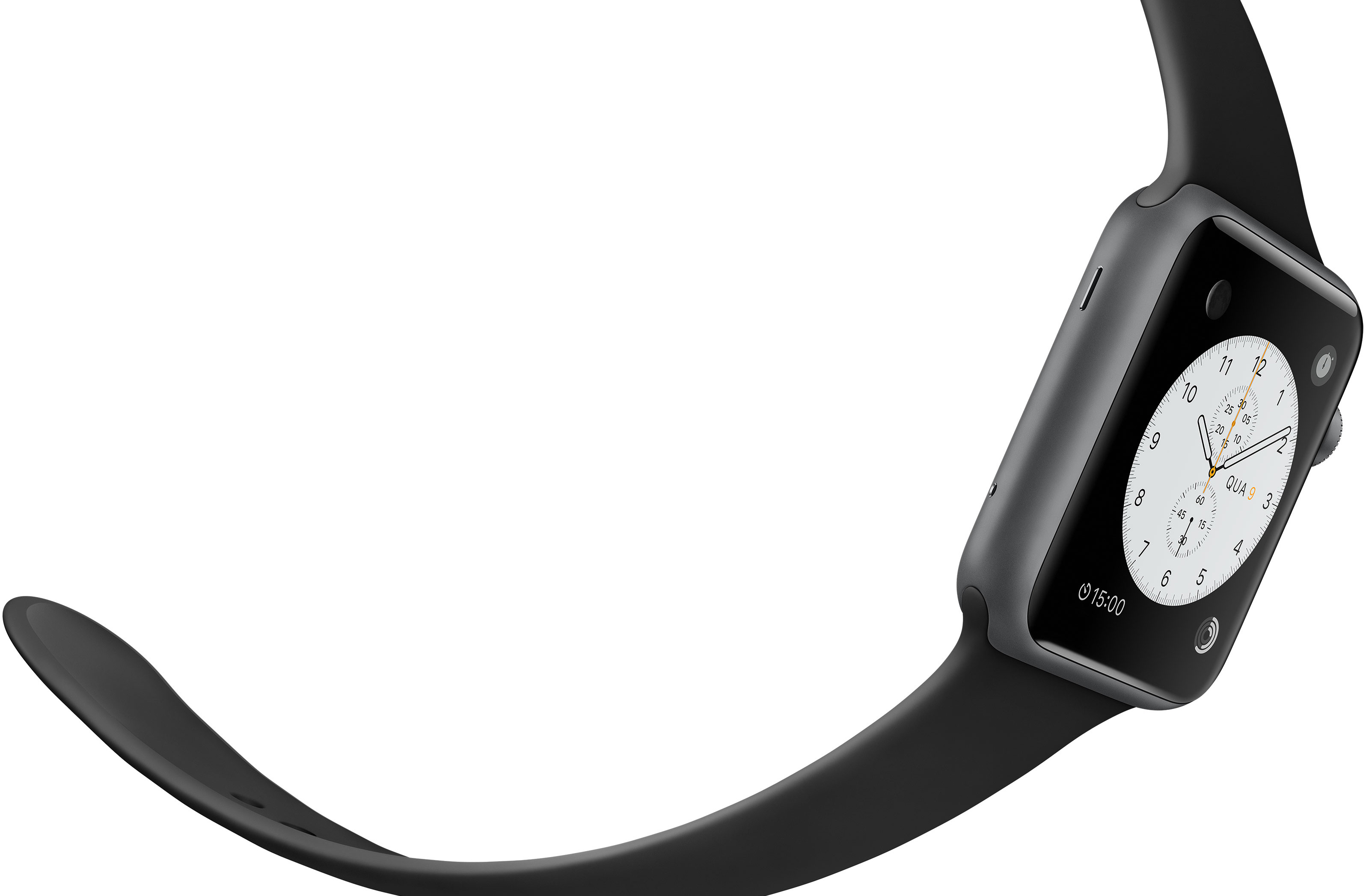 Apple Watch Sport com pulseira preta
