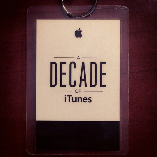 Evento para empregados da Apple - Uma década de iTunes
