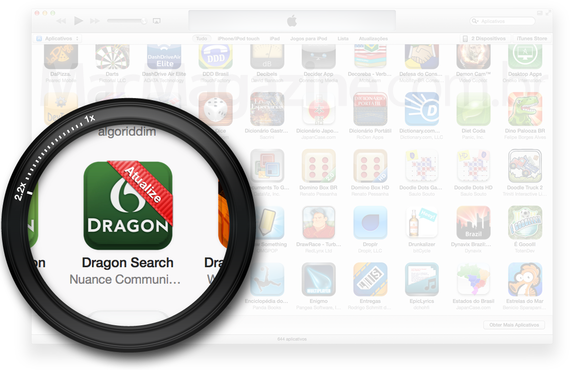 Atualizando apps no iTunes 11.0.3