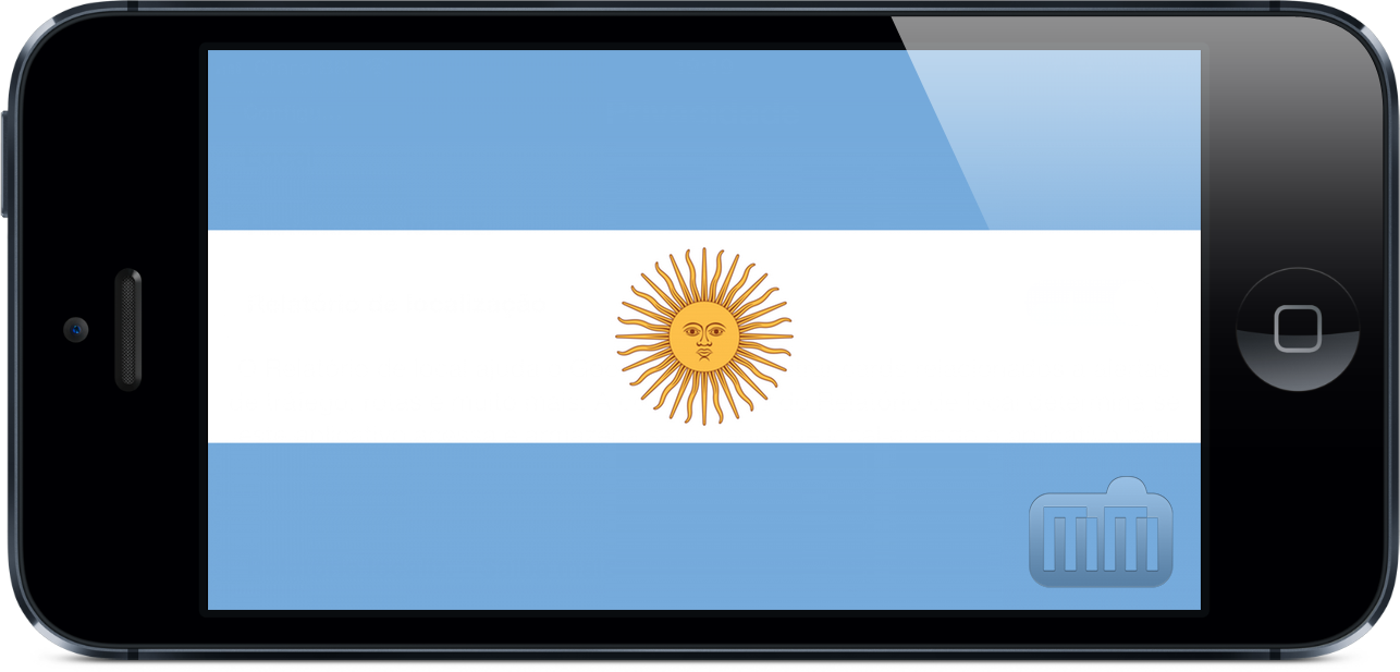 iPhone 5 com bandeira da Argentina