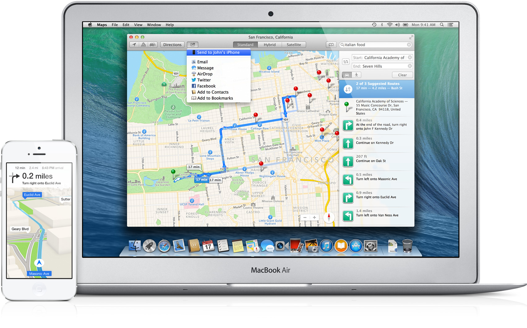 Mapas - OS X Mavericks