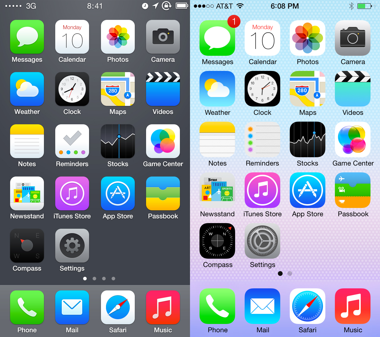 iOS 7 por Leo Drapeau