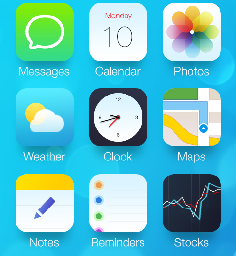Ícones do iOS 7 por Zach Forrester