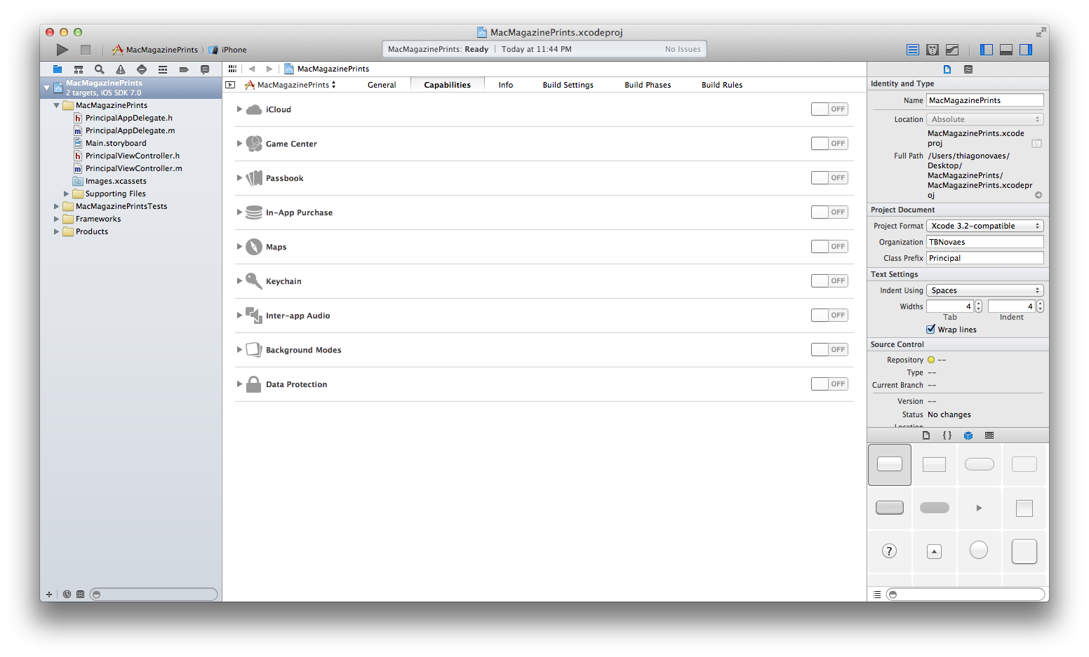 Screenshot do Xcode 5 beta