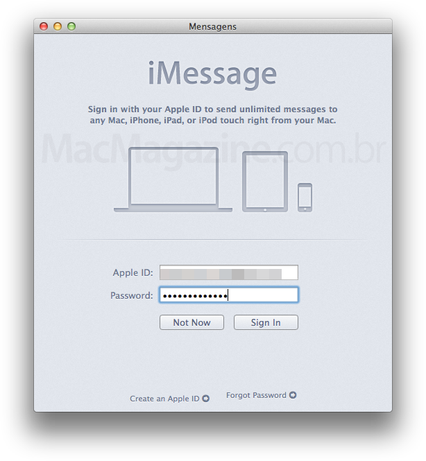 Screenshot do OS X Mavericks