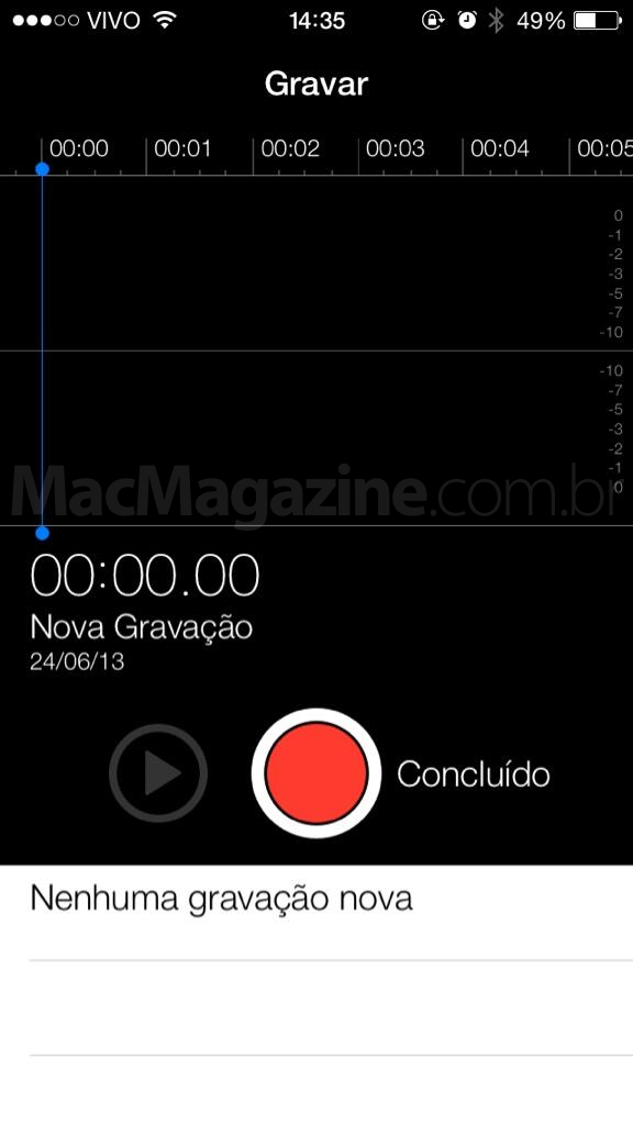 Gravador no iOS 7 beta 2