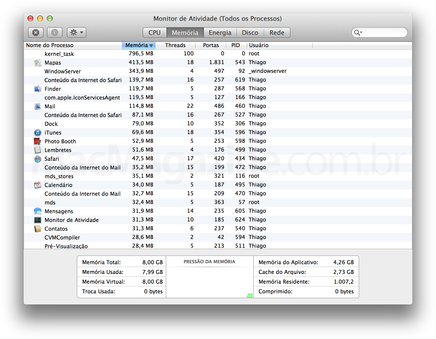 Screenshot do OS X Mavericks DP2