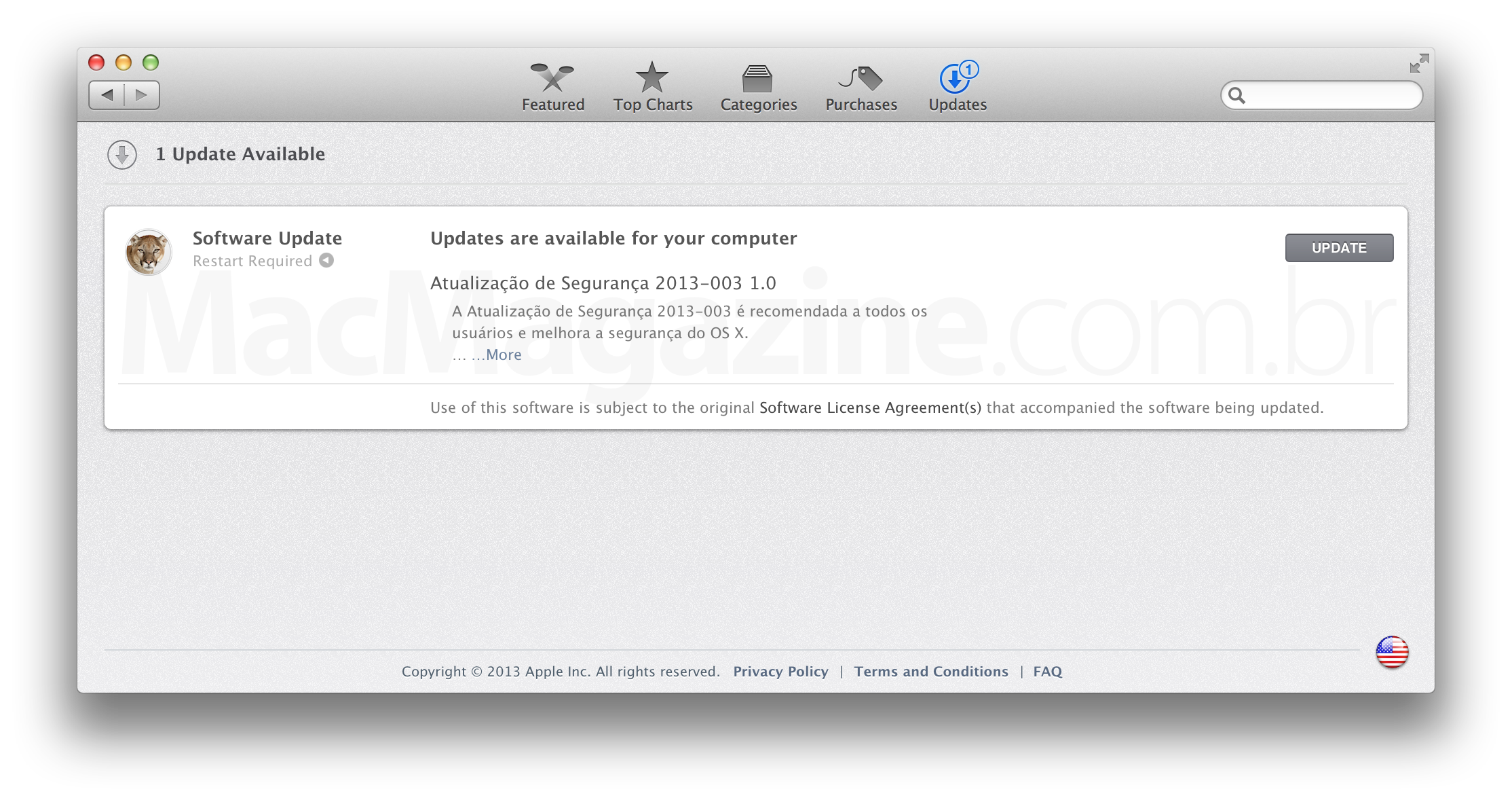 Atualização de segurança - OS X Mountain Lion