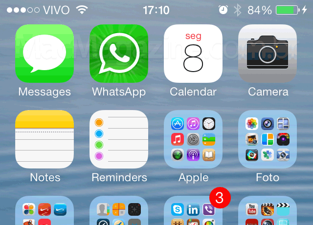 Screenshot do iOS 7 beta 3