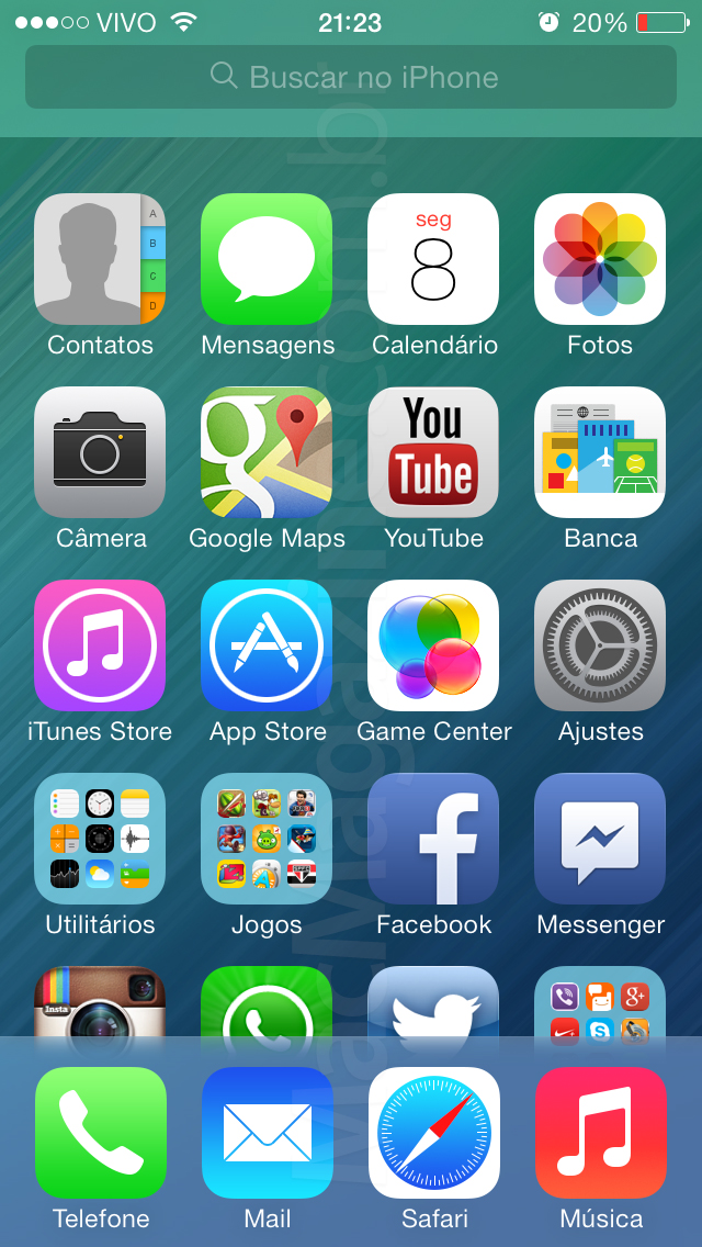 Screenshot do iOS 7 beta 3