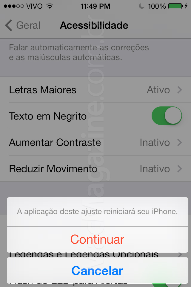 Screenshot do iOS 7 beta 3