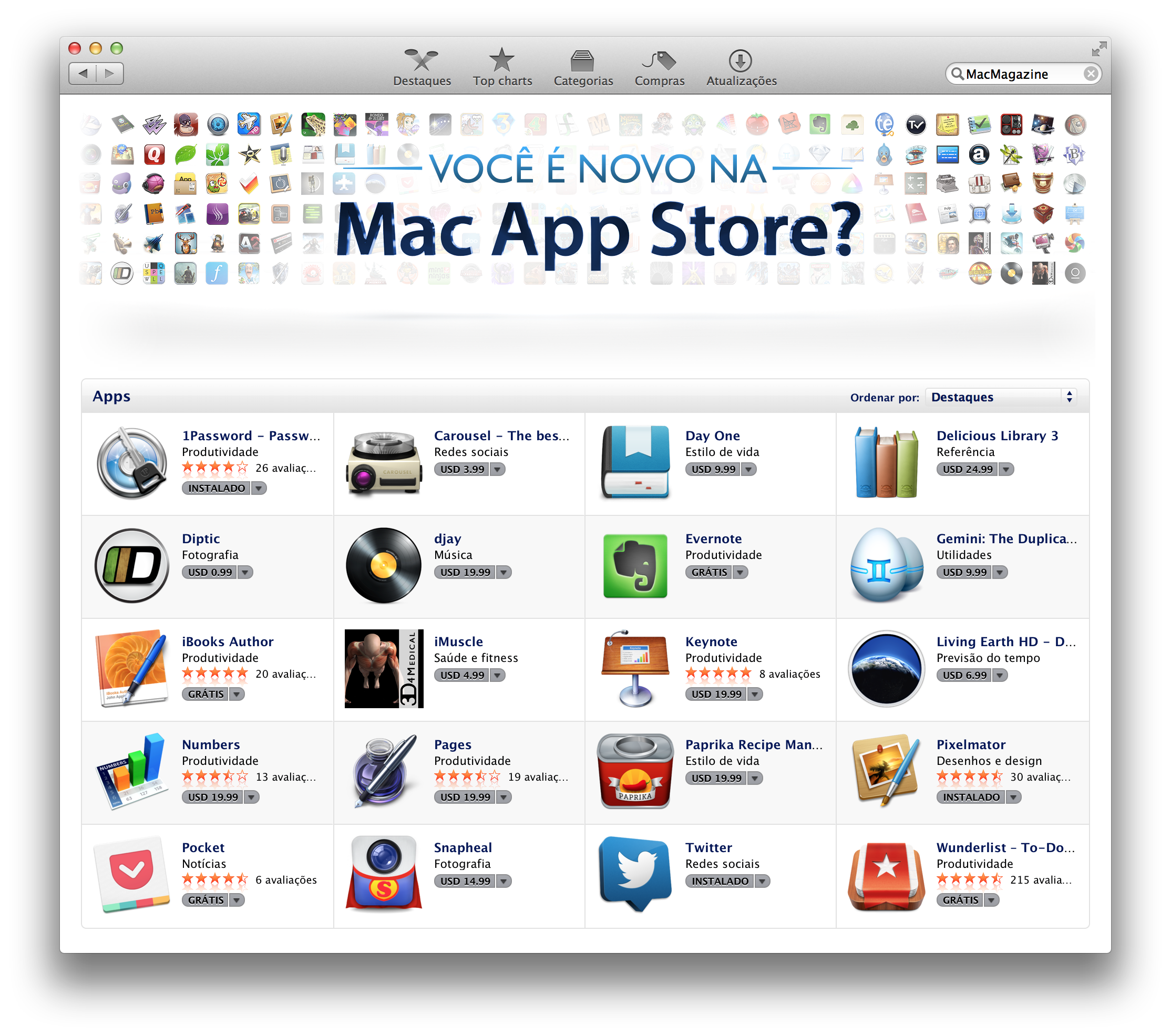 Você é novo na Mac App Store?