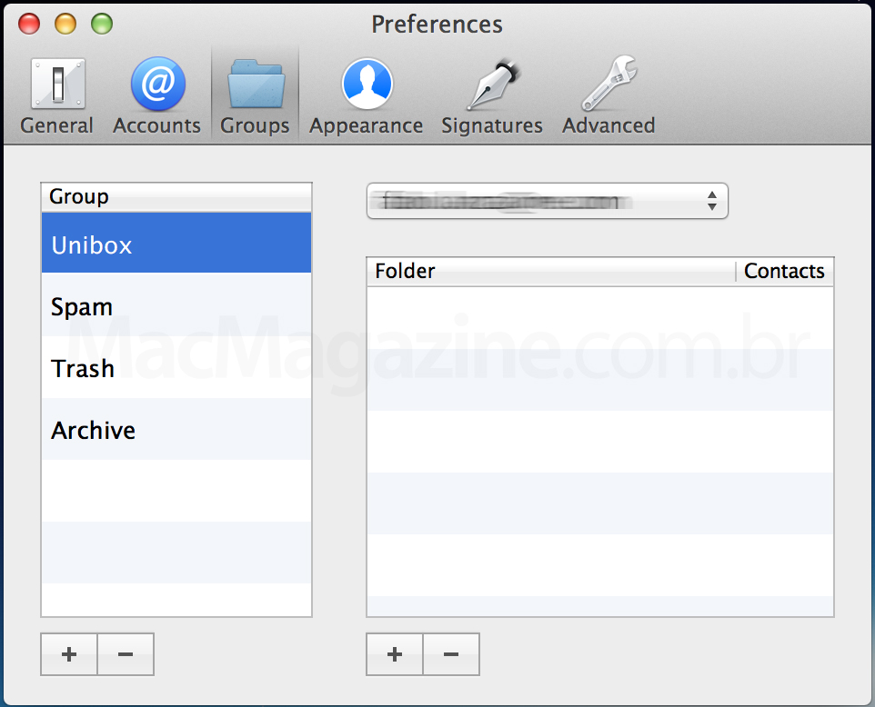 Screenshot do Unibox para Mac