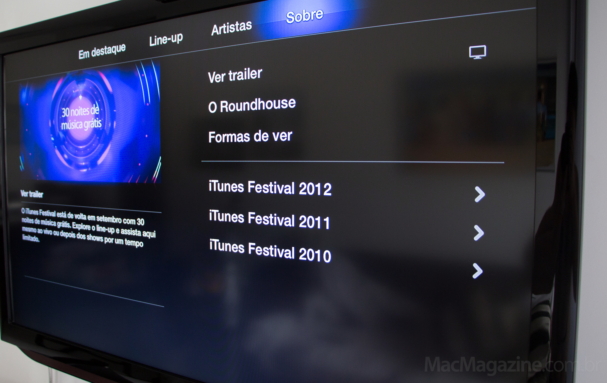 iTunes Festival 2013 na Apple TV