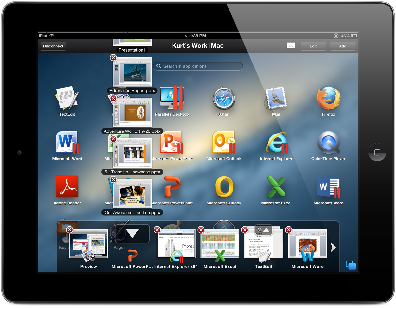 App Parallels Access para iPads