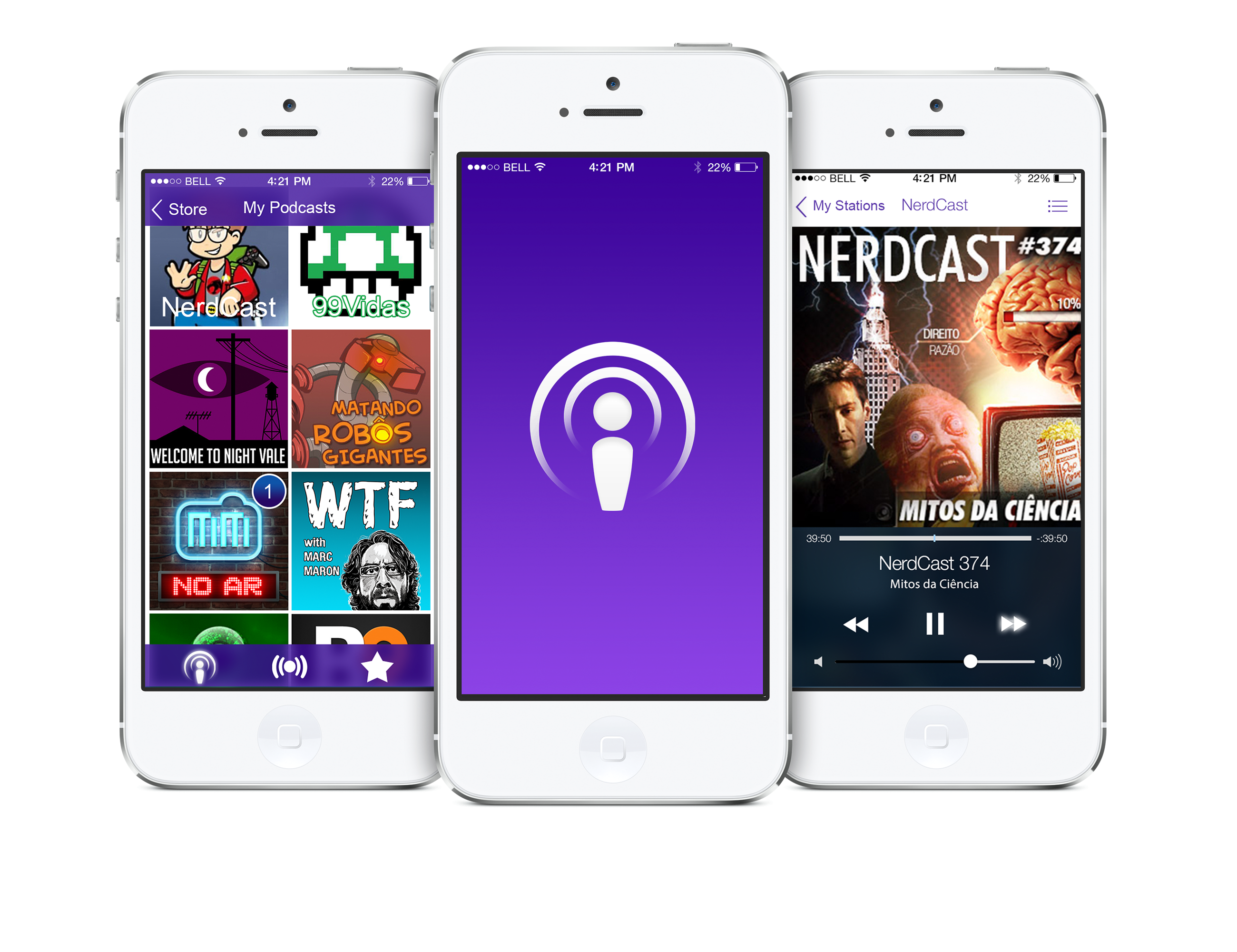 Redesign do app Podcasts