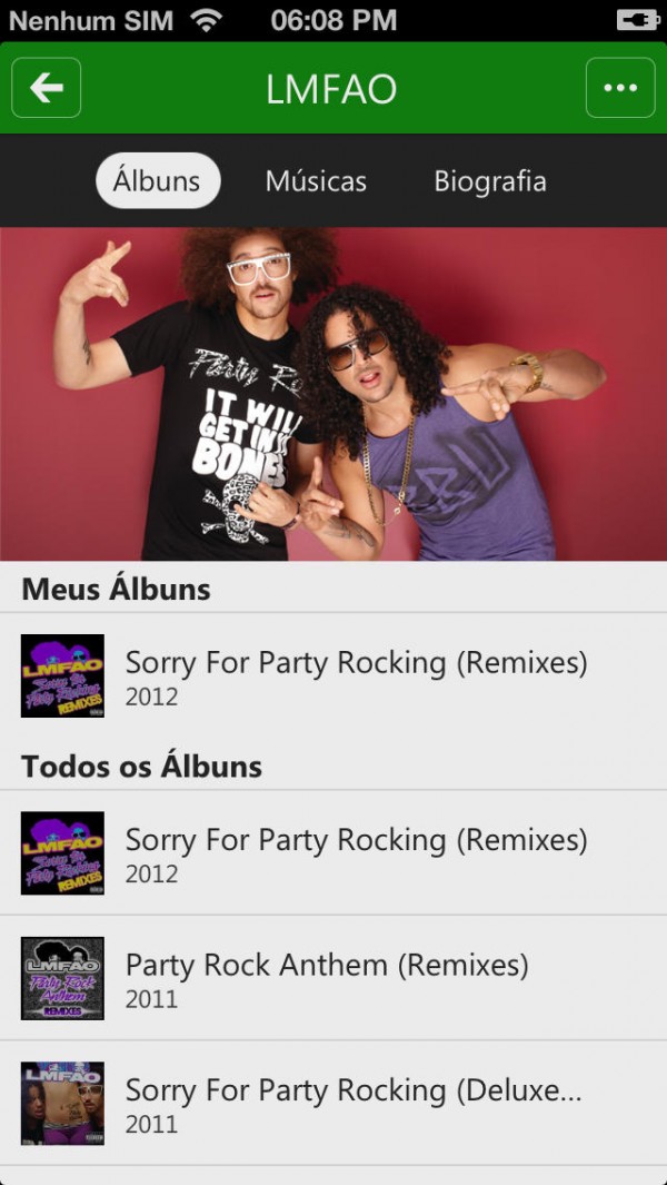 App Xbox Music para iPhones/iPods touch