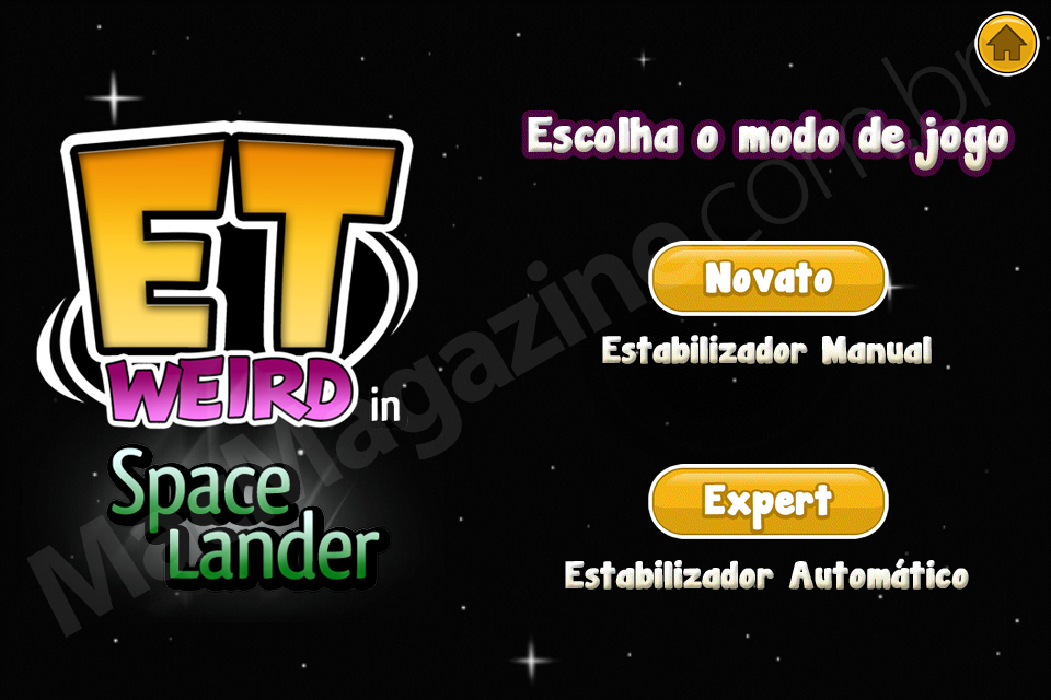 Jogo ET Weird in Space Lander para iOS