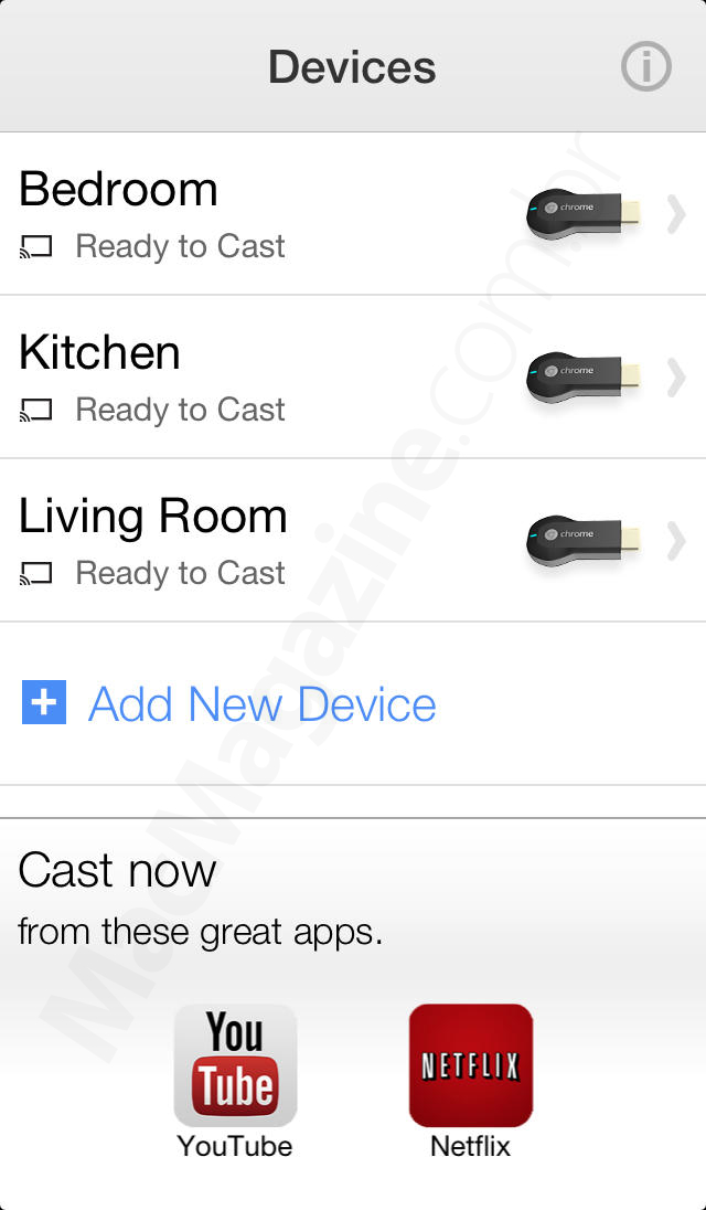 App Chromecast para iOS