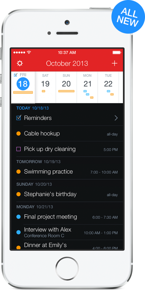 App Fantastical 2 para iPhones/iPods touch