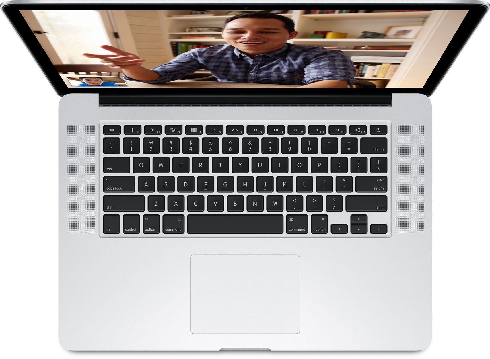 MacBook Pro com tela Retina visto de cima