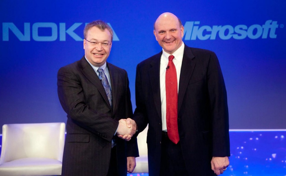 Stephen Elop e Steve Ballmer (Nokia e Microsoft)