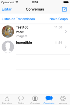 WhatsApp Messenger para iPhones (iOS 7)