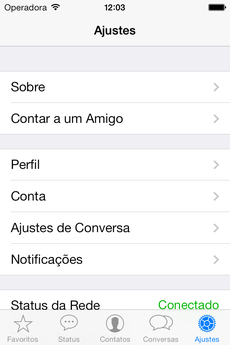 WhatsApp Messenger para iPhones (iOS 7)