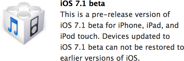 iOS 7.1 beta