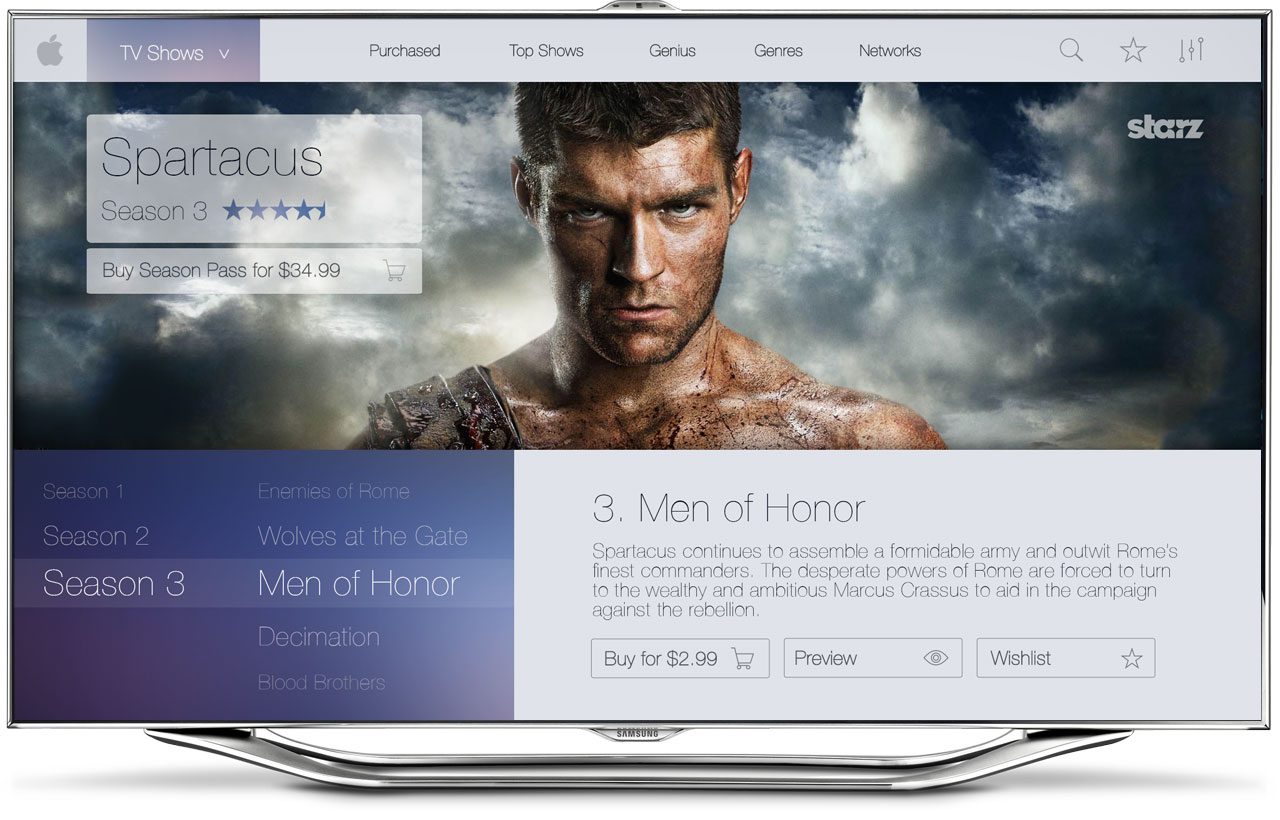 Conceito de novo Apple TV Software