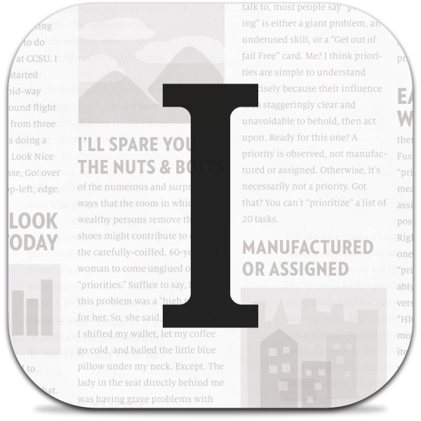 Ícone do app Instapaper para iOS