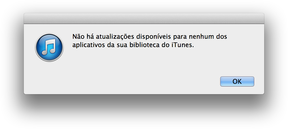 Sem updates de apps no iTunes