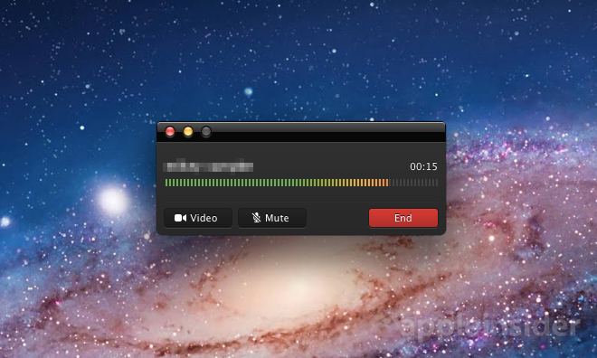 FaceTime de áudio no OS X 10.9.2 Mavericks