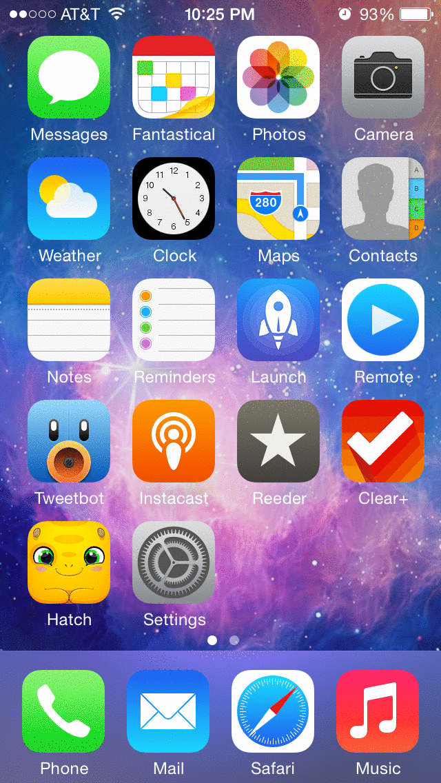 Screenshot do iOS 7.1 beta 3 (comparação)