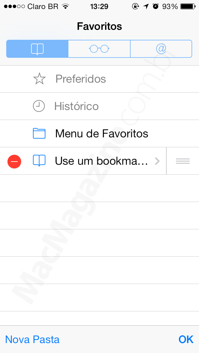 Criando um bookmarklet para o 1Password (iOS)